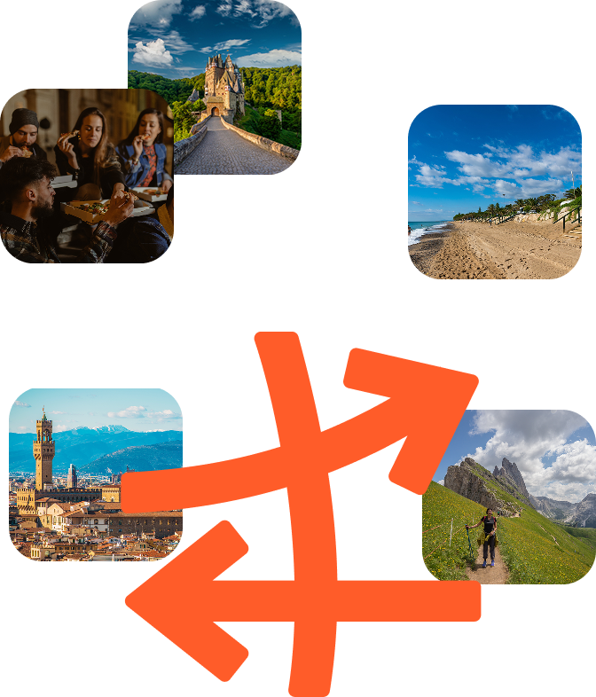 Visual inspiration gallery with travel photos